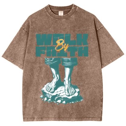 Walk Faith Snowflake Vintage Washed T-Shirt