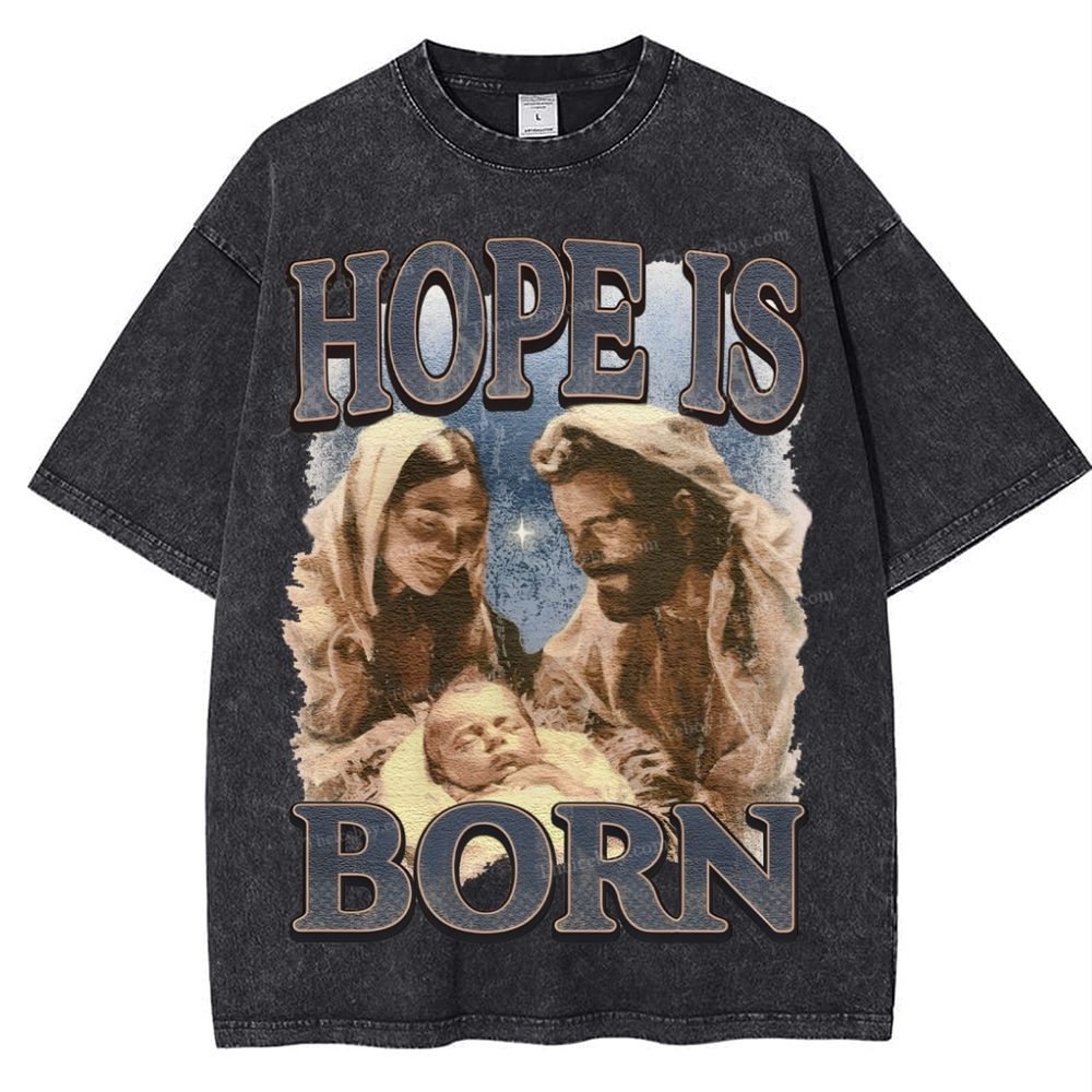 Hope Is Born Snowflake Vintage Washed T-Shirt
