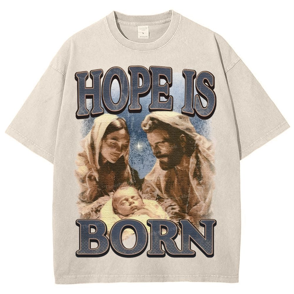 Hope Is Born Snowflake Vintage Washed T-Shirt