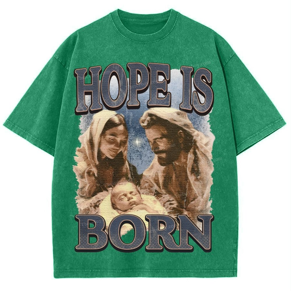 Hope Is Born Snowflake Vintage Washed T-Shirt