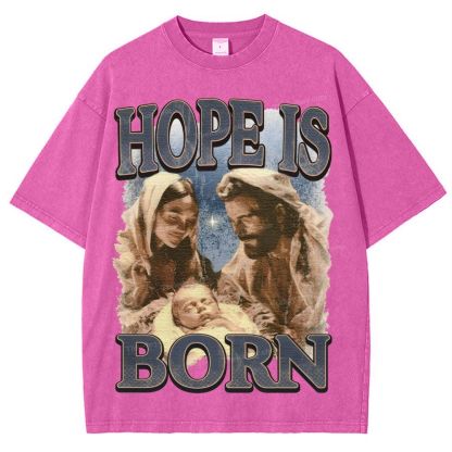 Hope Is Born Snowflake Vintage Washed T-Shirt