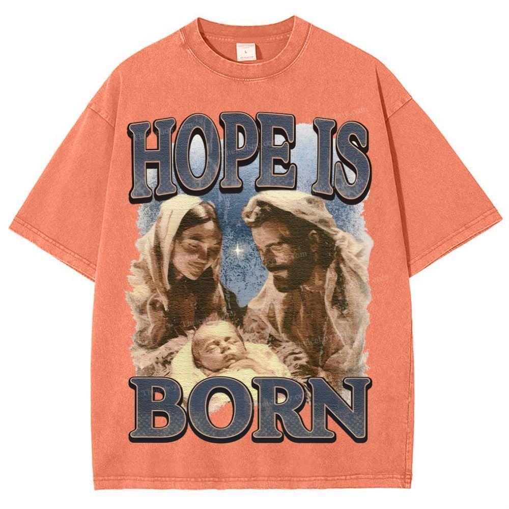 Hope Is Born Snowflake Vintage Washed T-Shirt