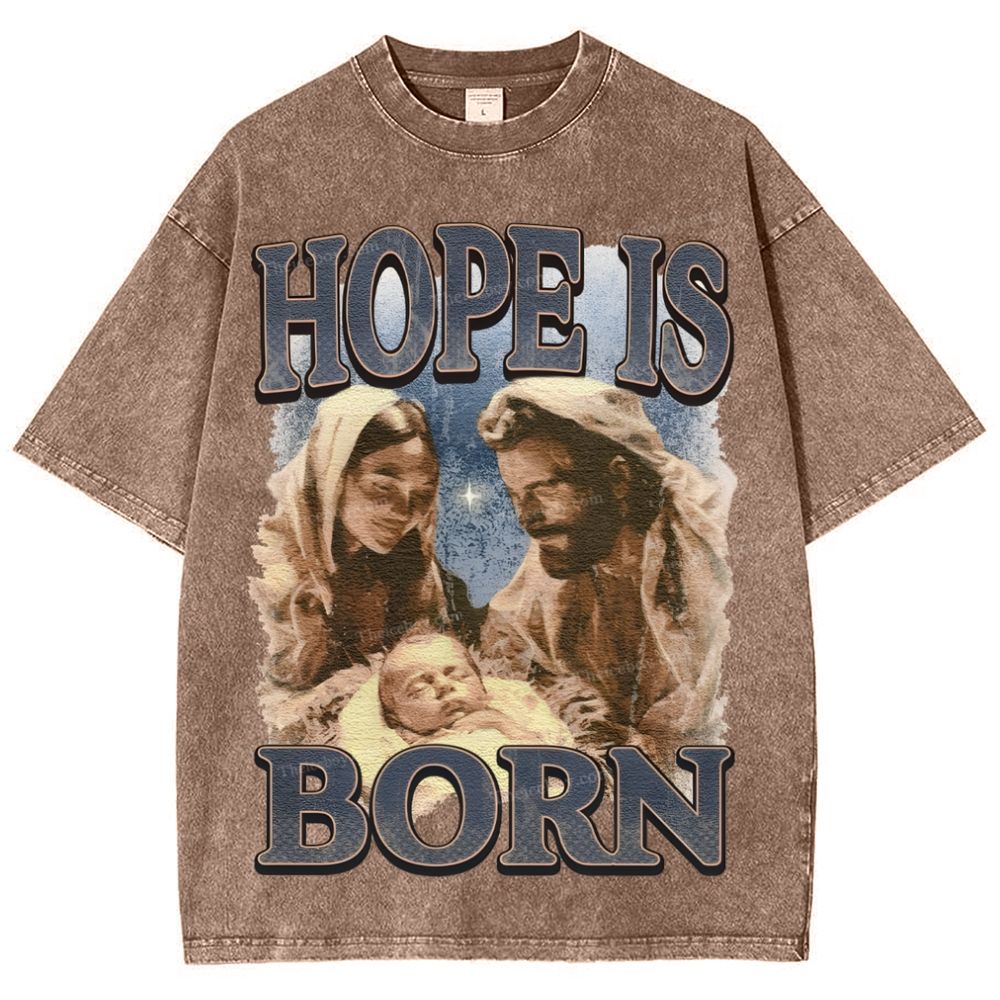 Hope Is Born Snowflake Vintage Washed T-Shirt