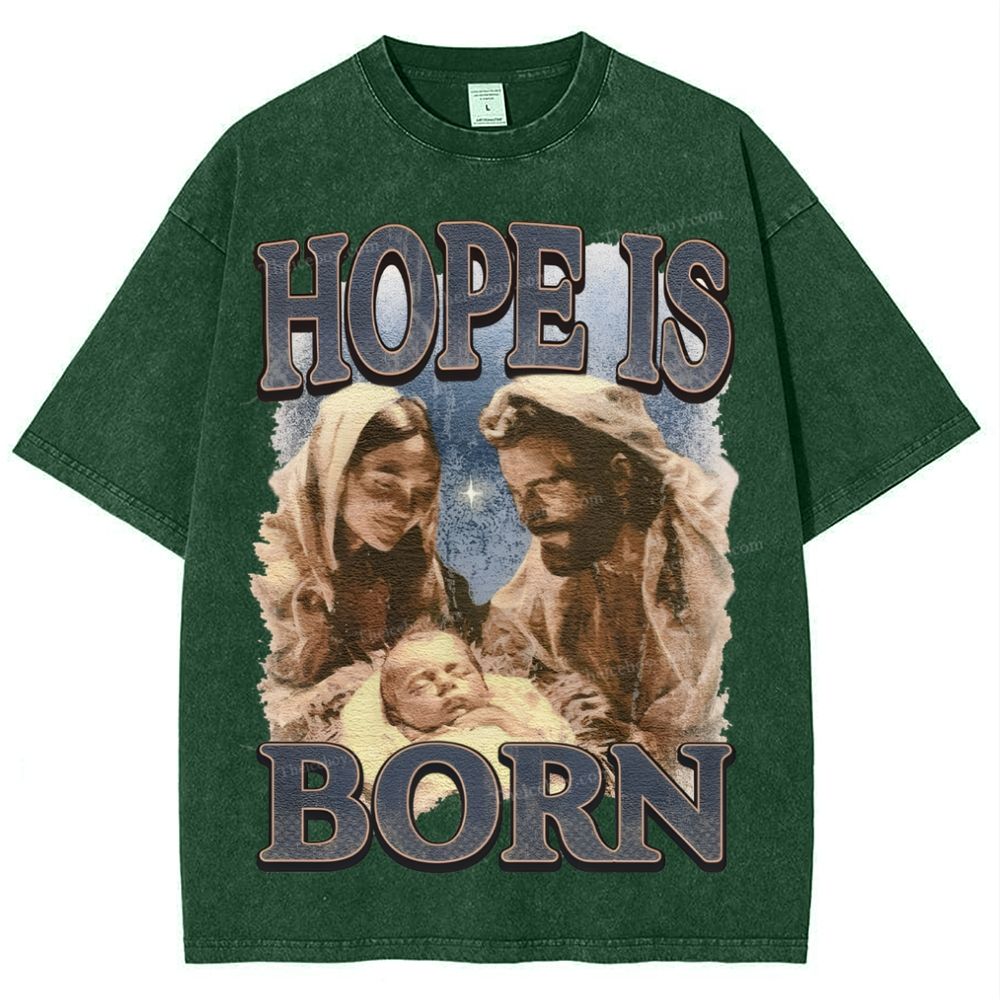 Hope Is Born Snowflake Vintage Washed T-Shirt