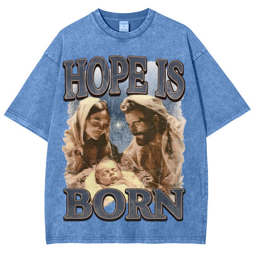 Hope Is Born Snowflake Vintage Washed T-Shirt