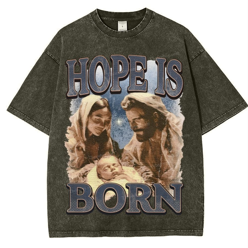 Hope Is Born Snowflake Vintage Washed T-Shirt