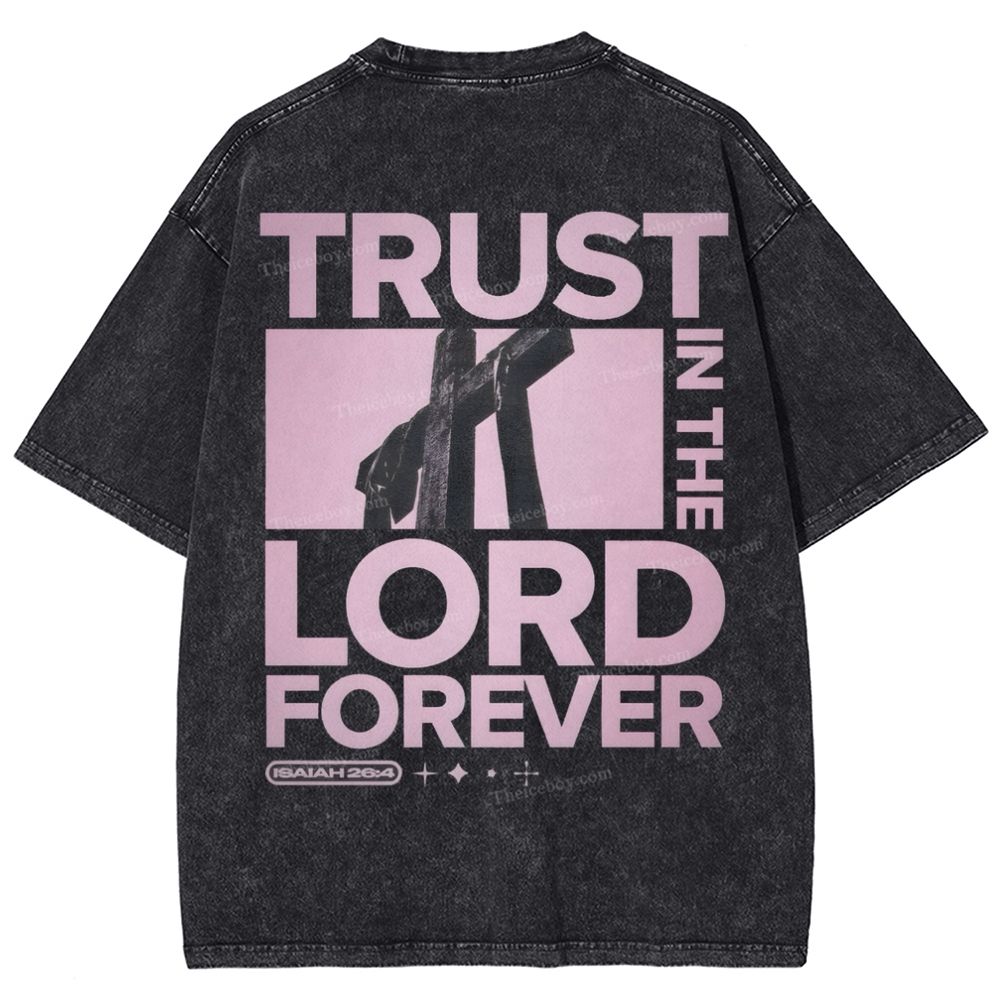 Trust In The Lord Forever Snowflake Vintage Washed T-Shirt