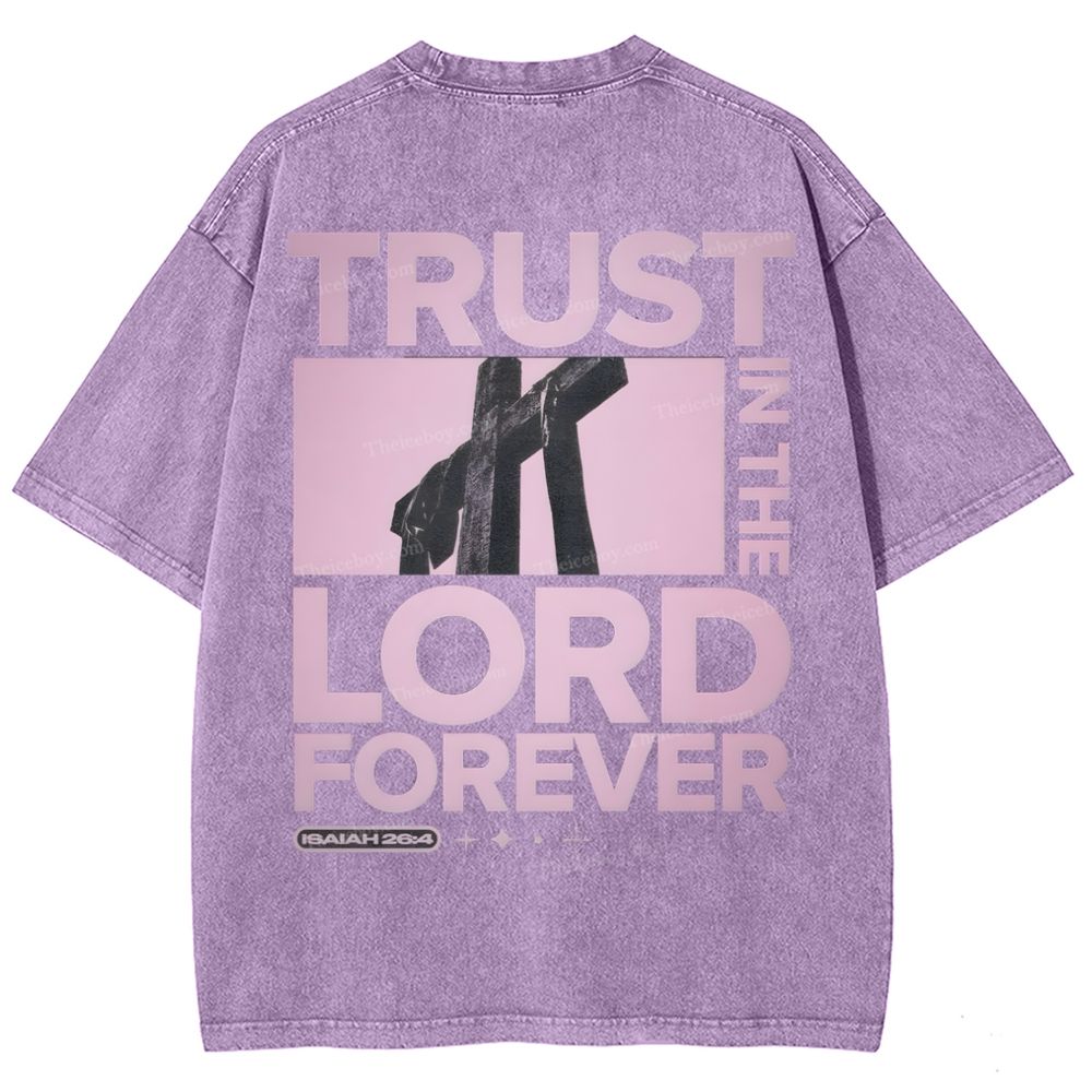 Trust In The Lord Forever Snowflake Vintage Washed T-Shirt