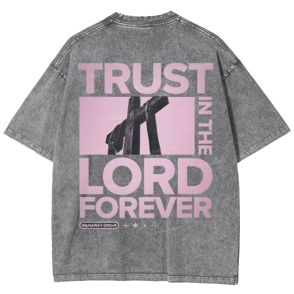 Trust In The Lord Forever Snowflake Vintage Washed T-Shirt