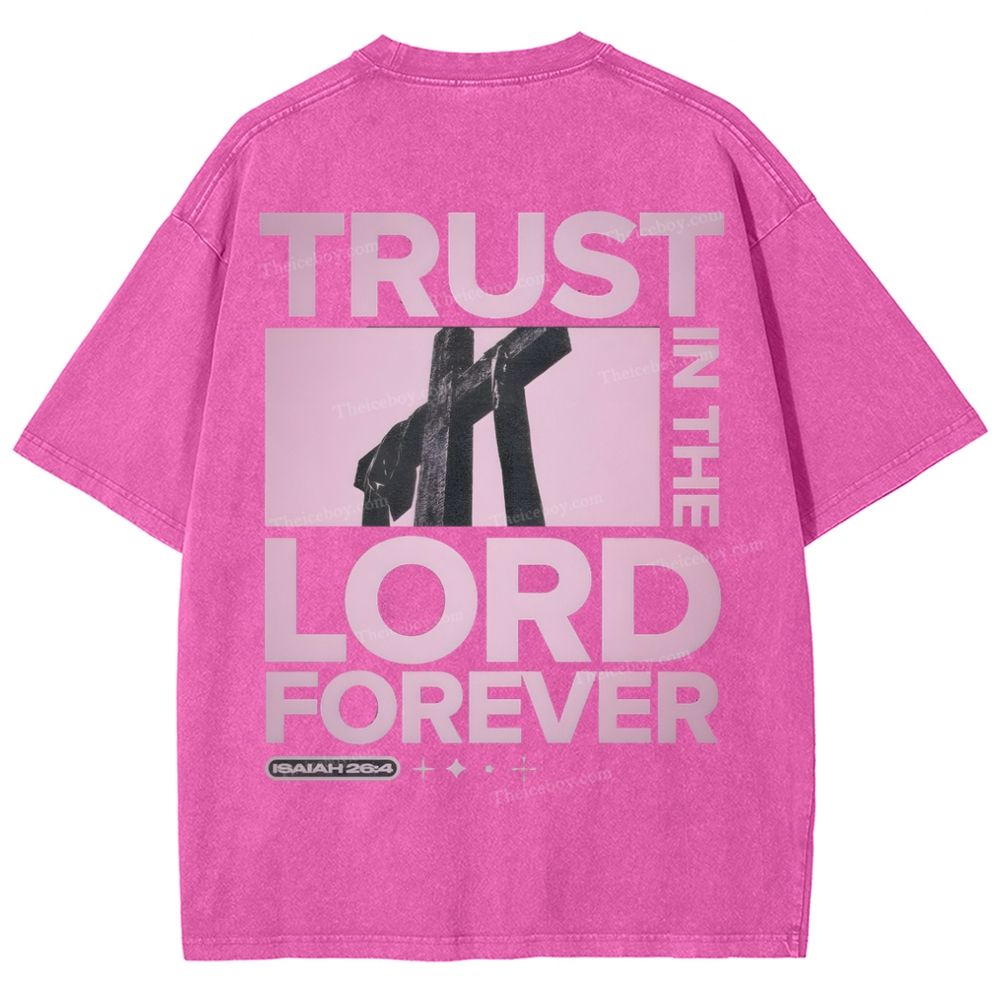 Trust In The Lord Forever Snowflake Vintage Washed T-Shirt
