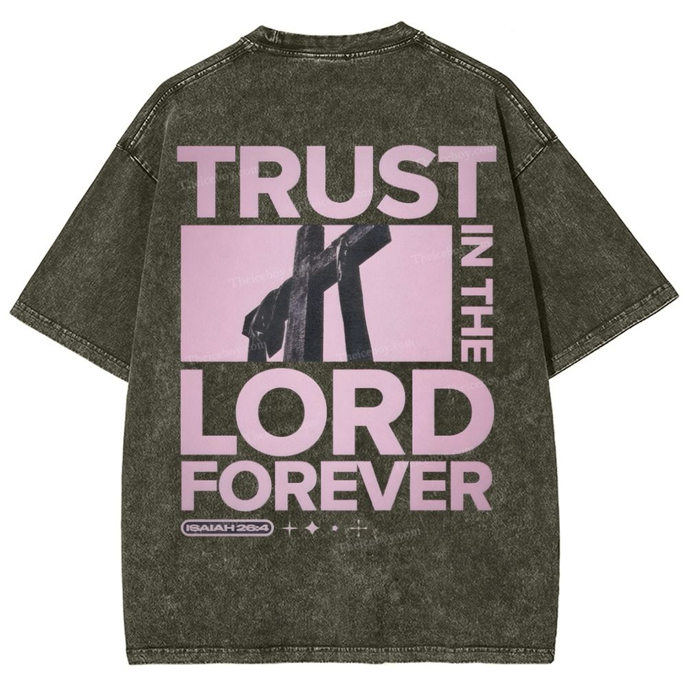 Trust In The Lord Forever Snowflake Vintage Washed T-Shirt