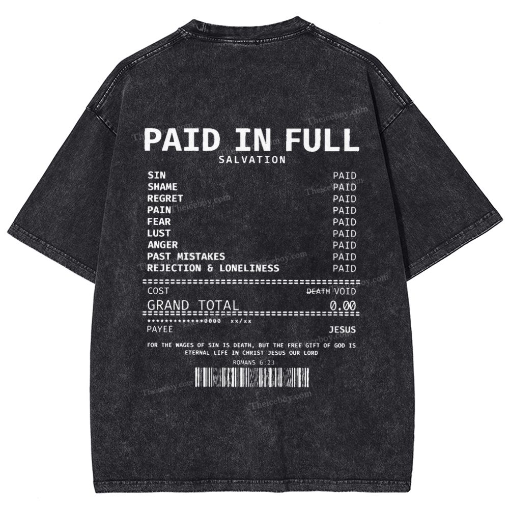 Paid In Full Salvation Snowflake Vintage Washed T-Shirt