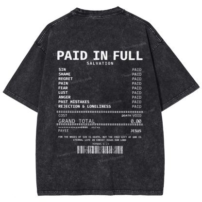 Paid In Full Salvation Snowflake Vintage Washed T-Shirt