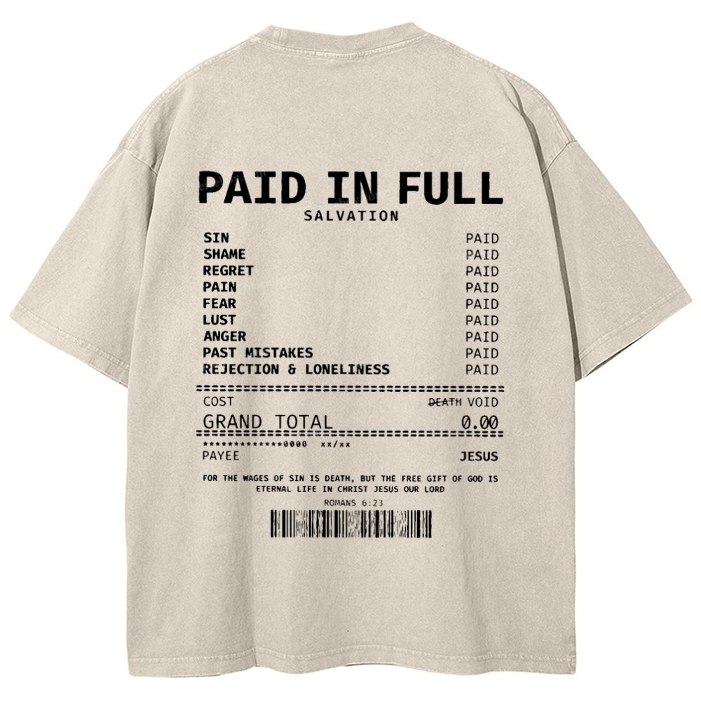 Paid In Full Salvation Snowflake Vintage Washed T-Shirt