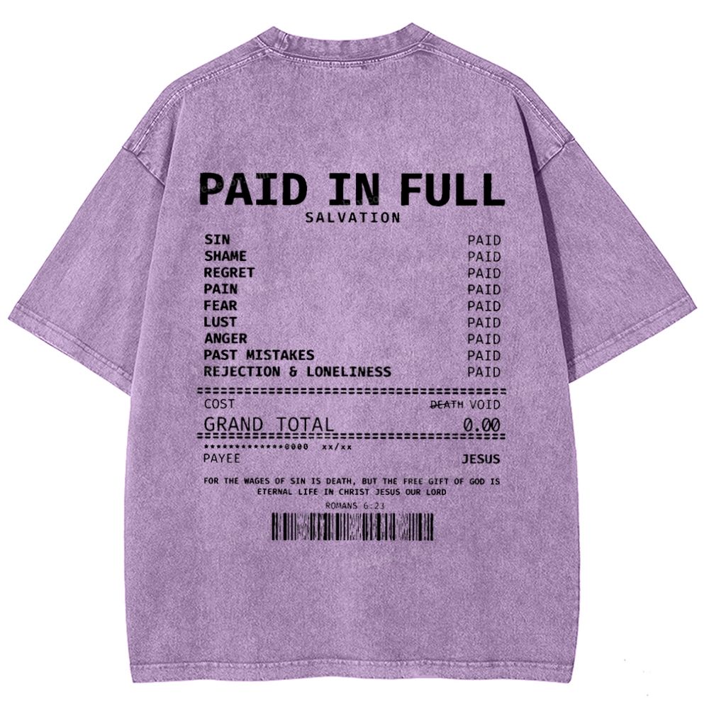 Paid In Full Salvation Snowflake Vintage Washed T-Shirt