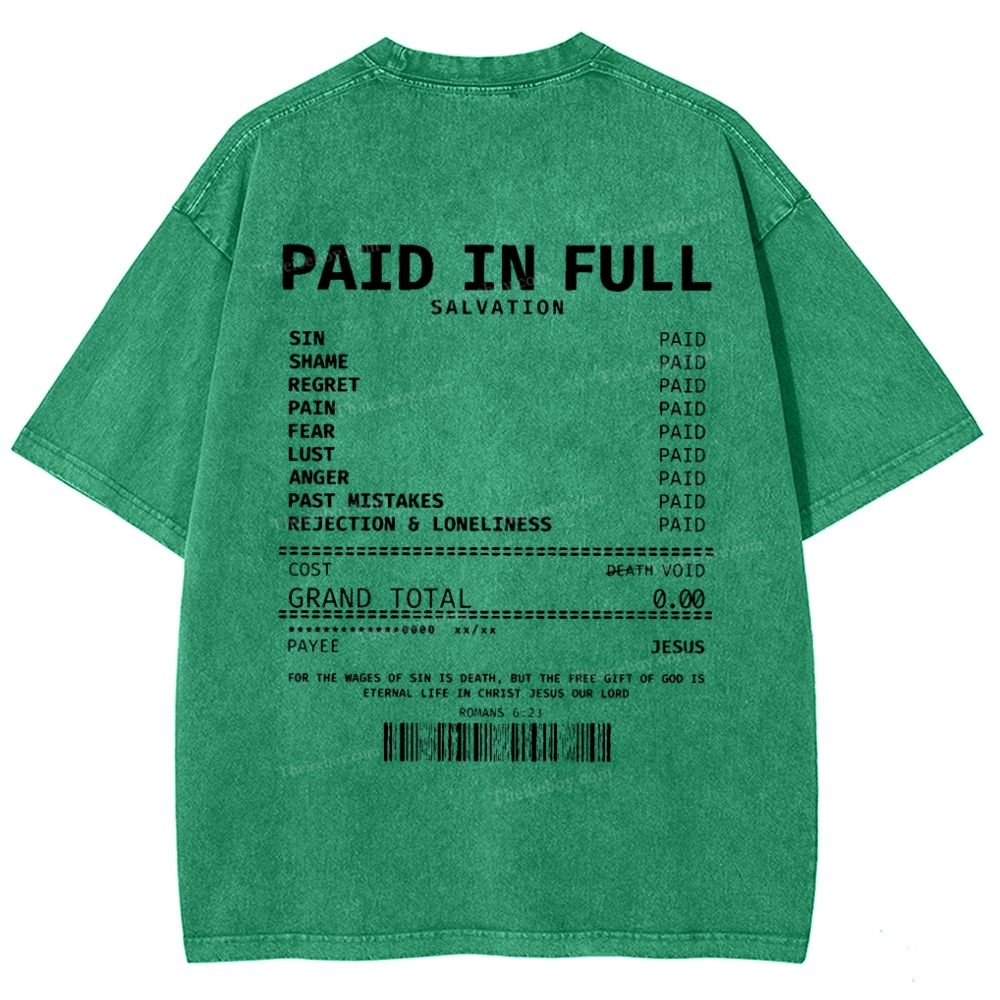 Paid In Full Salvation Snowflake Vintage Washed T-Shirt