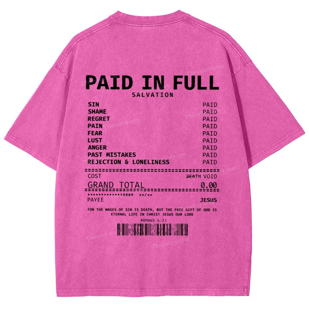 Paid In Full Salvation Snowflake Vintage Washed T-Shirt