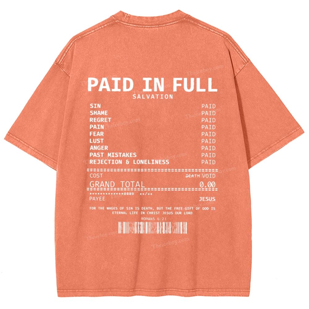 Paid In Full Salvation Snowflake Vintage Washed T-Shirt