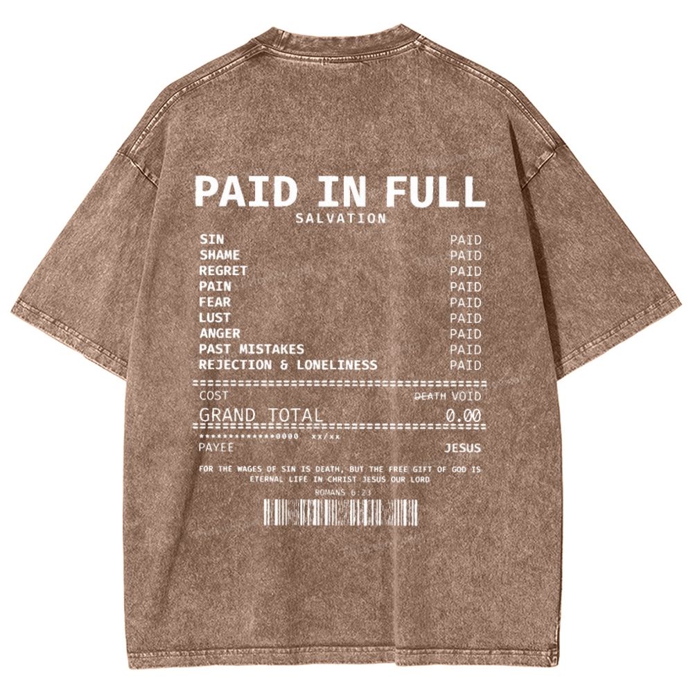 Paid In Full Salvation Snowflake Vintage Washed T-Shirt