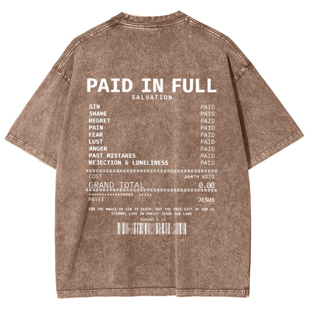 Paid In Full Salvation Snowflake Vintage Washed T-Shirt