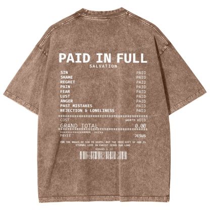 Paid In Full Salvation Snowflake Vintage Washed T-Shirt