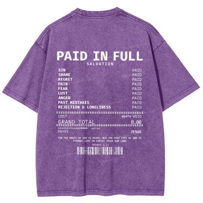 Paid In Full Salvation Snowflake Vintage Washed T-Shirt
