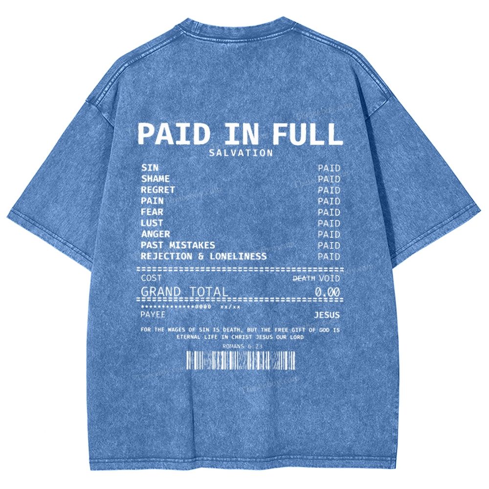 Paid In Full Salvation Snowflake Vintage Washed T-Shirt