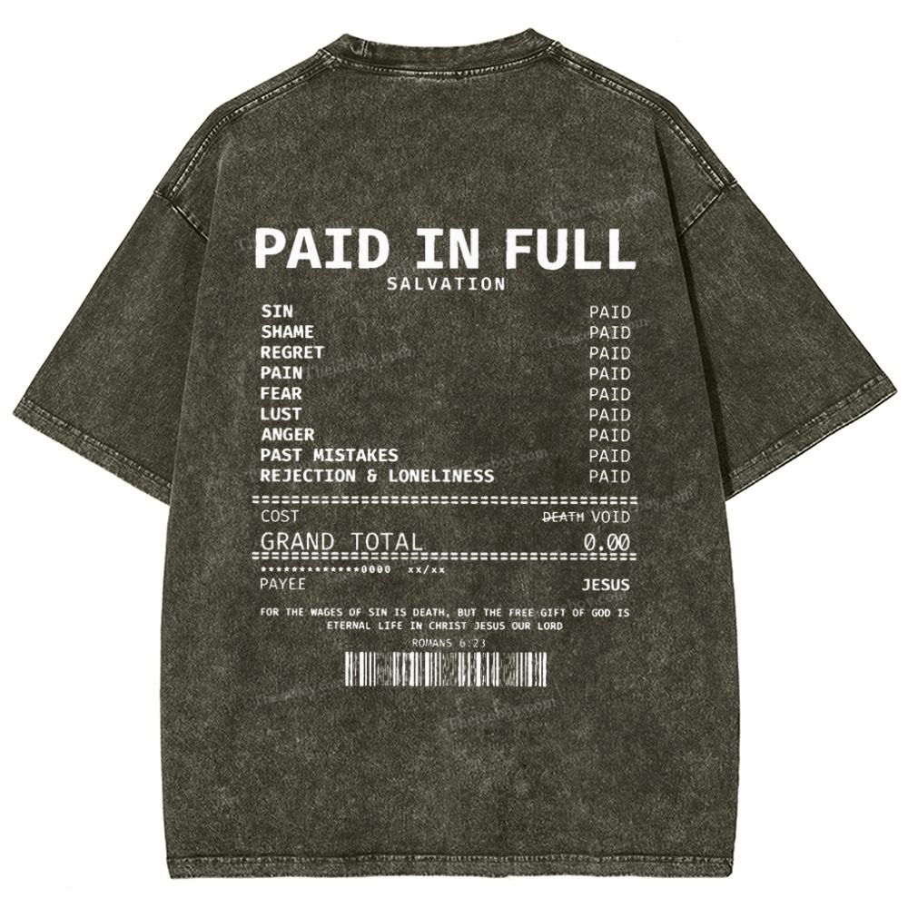 Paid In Full Salvation Snowflake Vintage Washed T-Shirt