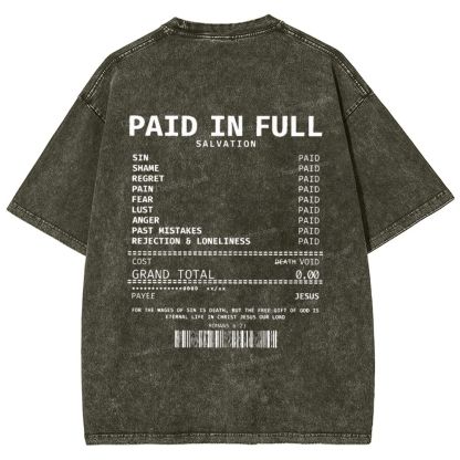 Paid In Full Salvation Snowflake Vintage Washed T-Shirt