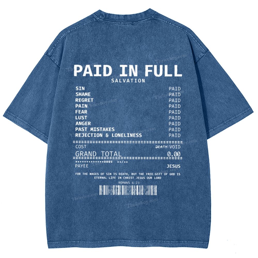 Paid In Full Salvation Snowflake Vintage Washed T-Shirt