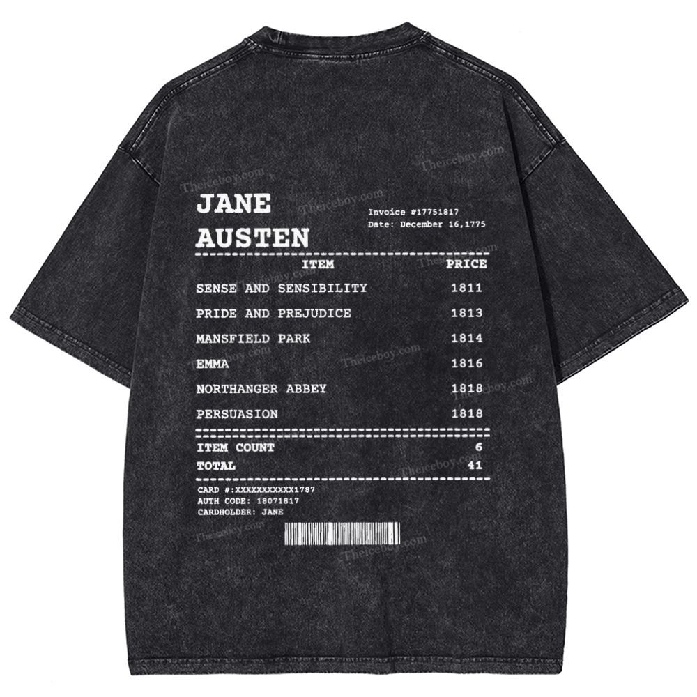 Jane Austen Snowflake Vintage Washed T-Shirt