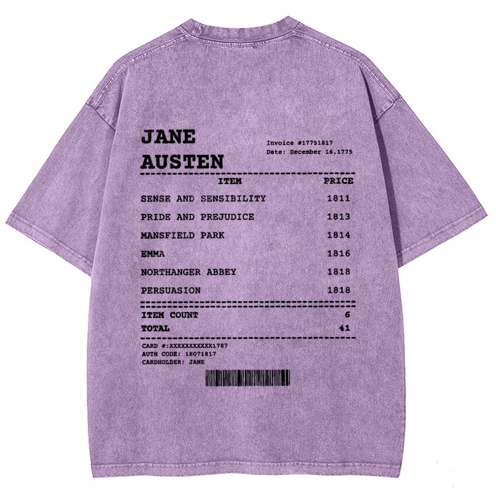 Jane Austen Snowflake Vintage Washed T-Shirt