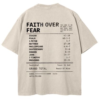 Faith Over Fear Snowflake Vintage Washed T-Shirt