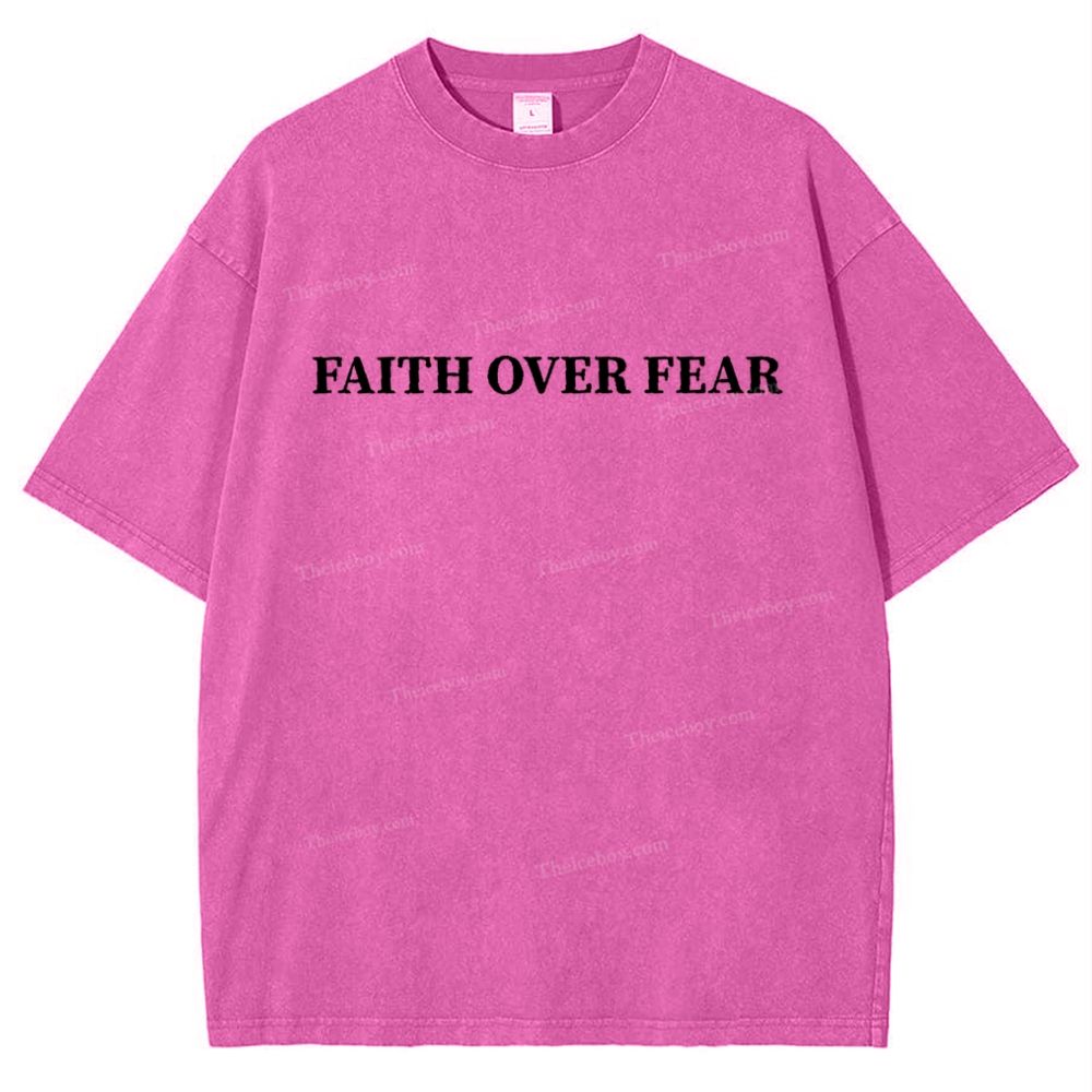 Faith Over Fear Snowflake Vintage Washed T-Shirt