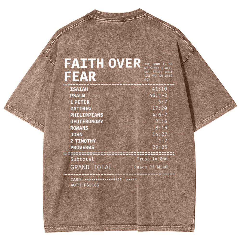 Faith Over Fear Snowflake Vintage Washed T-Shirt
