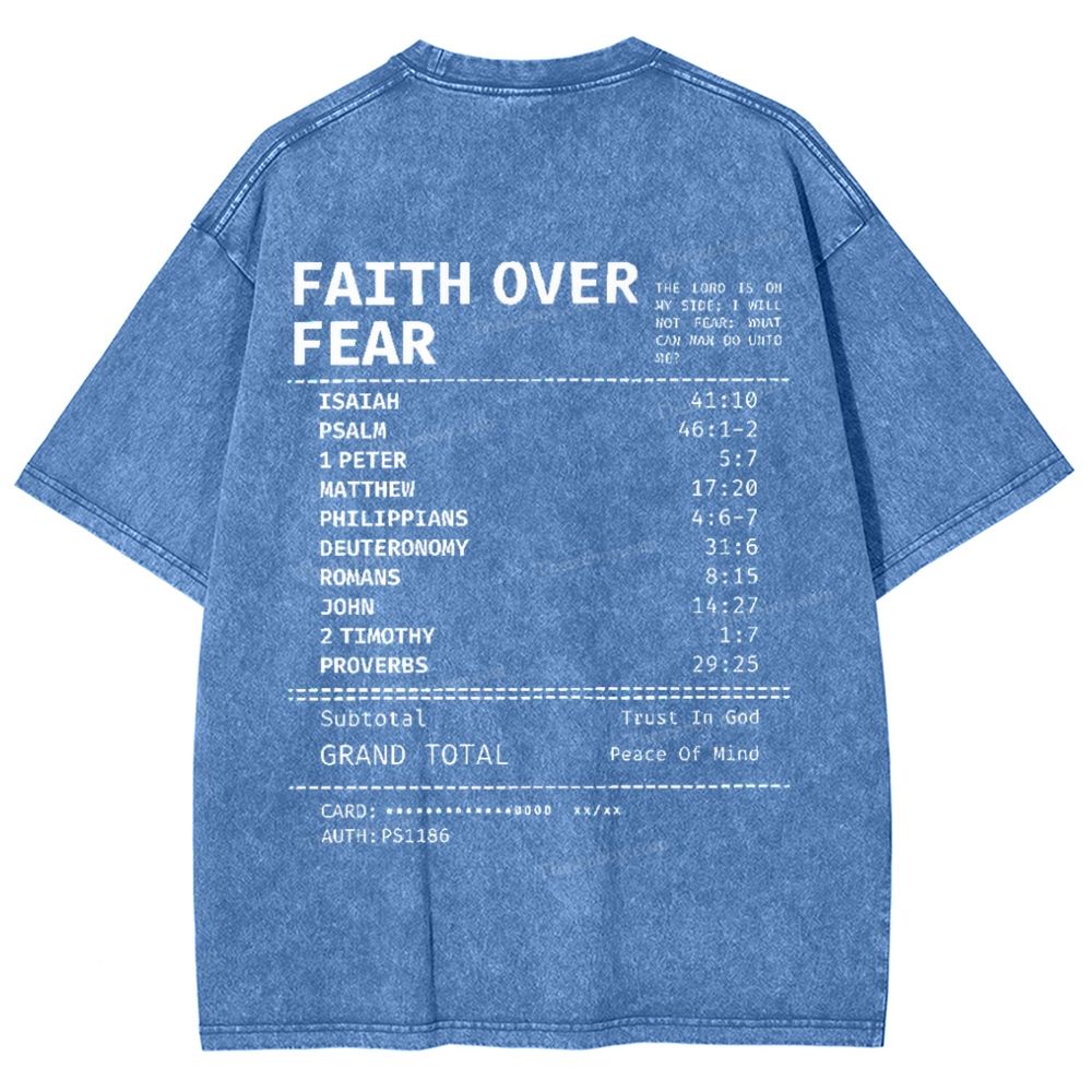 Faith Over Fear Snowflake Vintage Washed T-Shirt