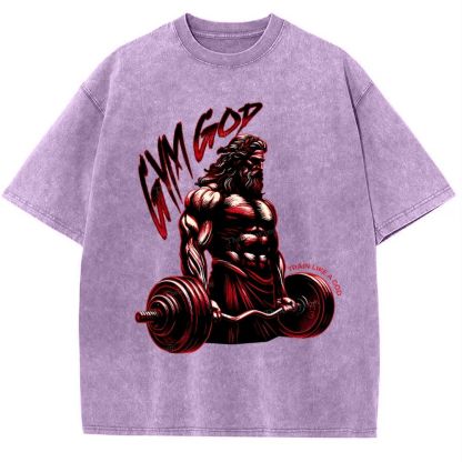 GYM GOD Snowflake Vintage Washed T-Shirt