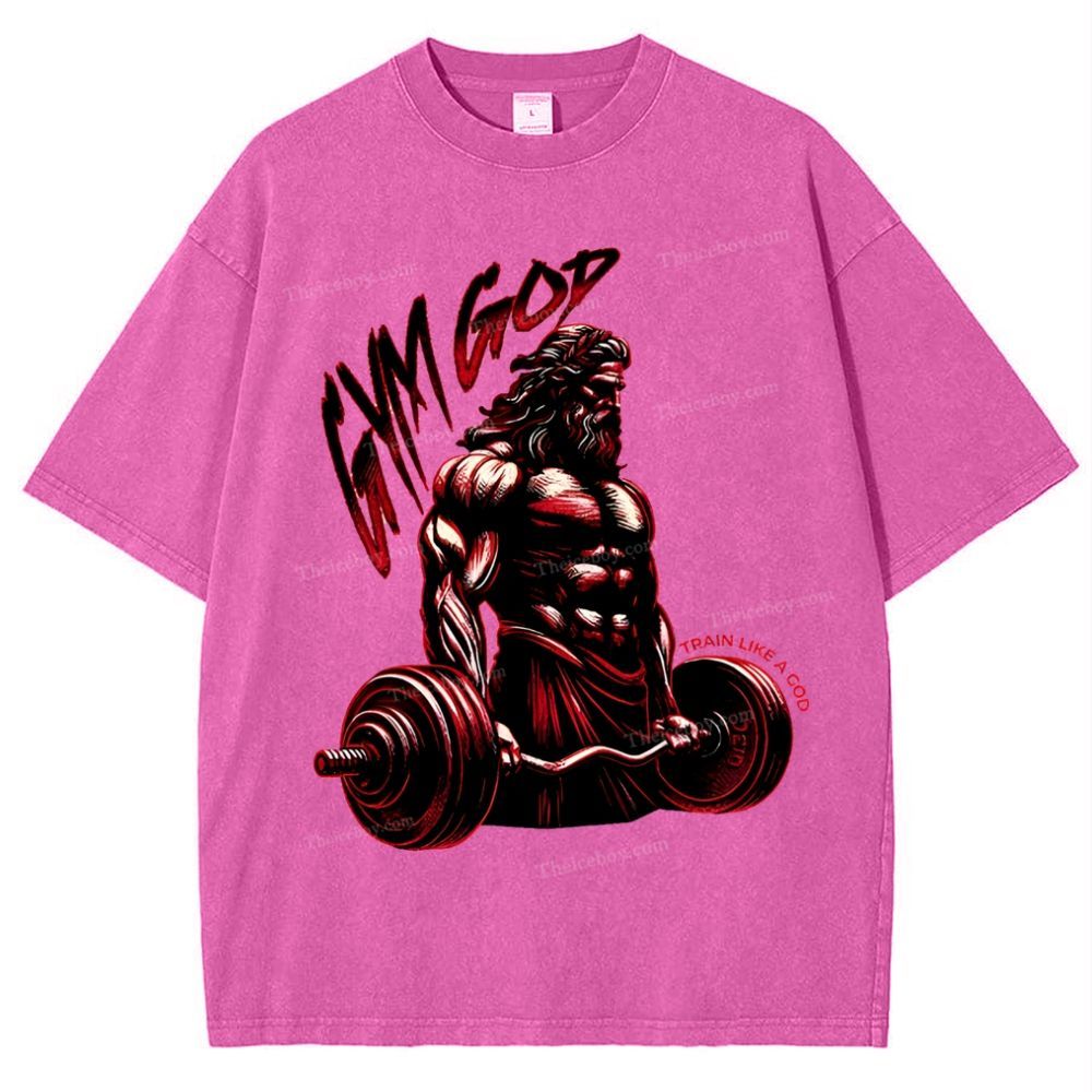 GYM GOD Snowflake Vintage Washed T-Shirt