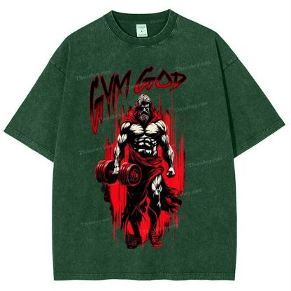 GYM GOD Snowflake Vintage Washed T-Shirt