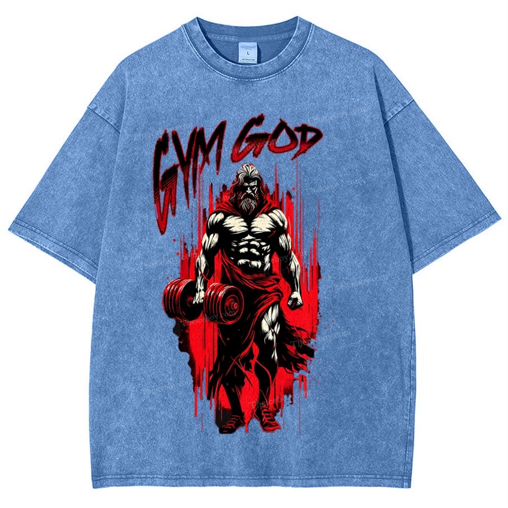 GYM GOD Snowflake Vintage Washed T-Shirt