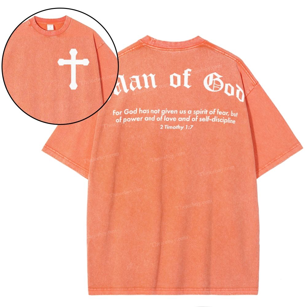 Man Of God Snowflake Vintage Washed T-Shirt