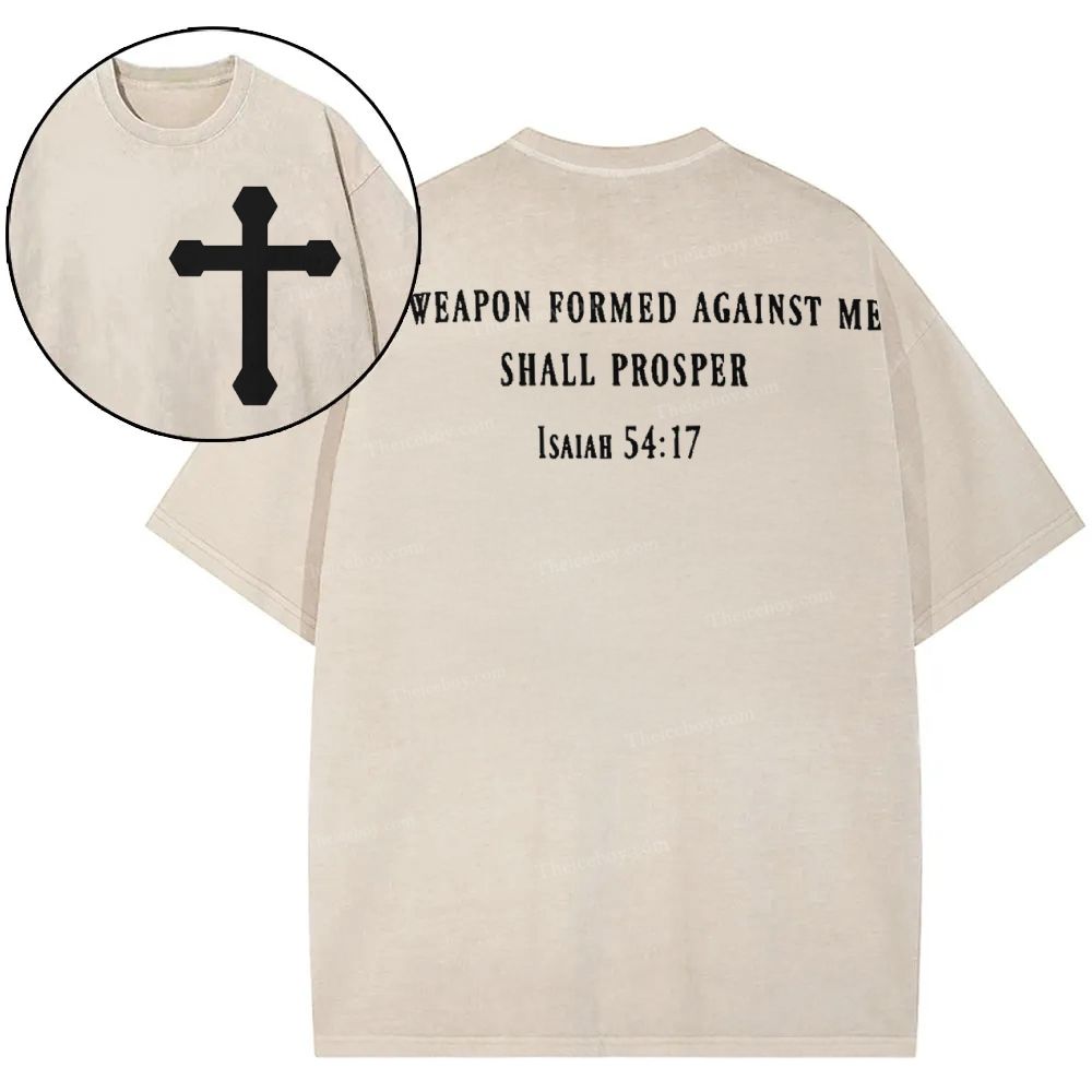 Weapon Formed Against Me Ahall Prosper Snowflake Vintage Washed T-Shirt