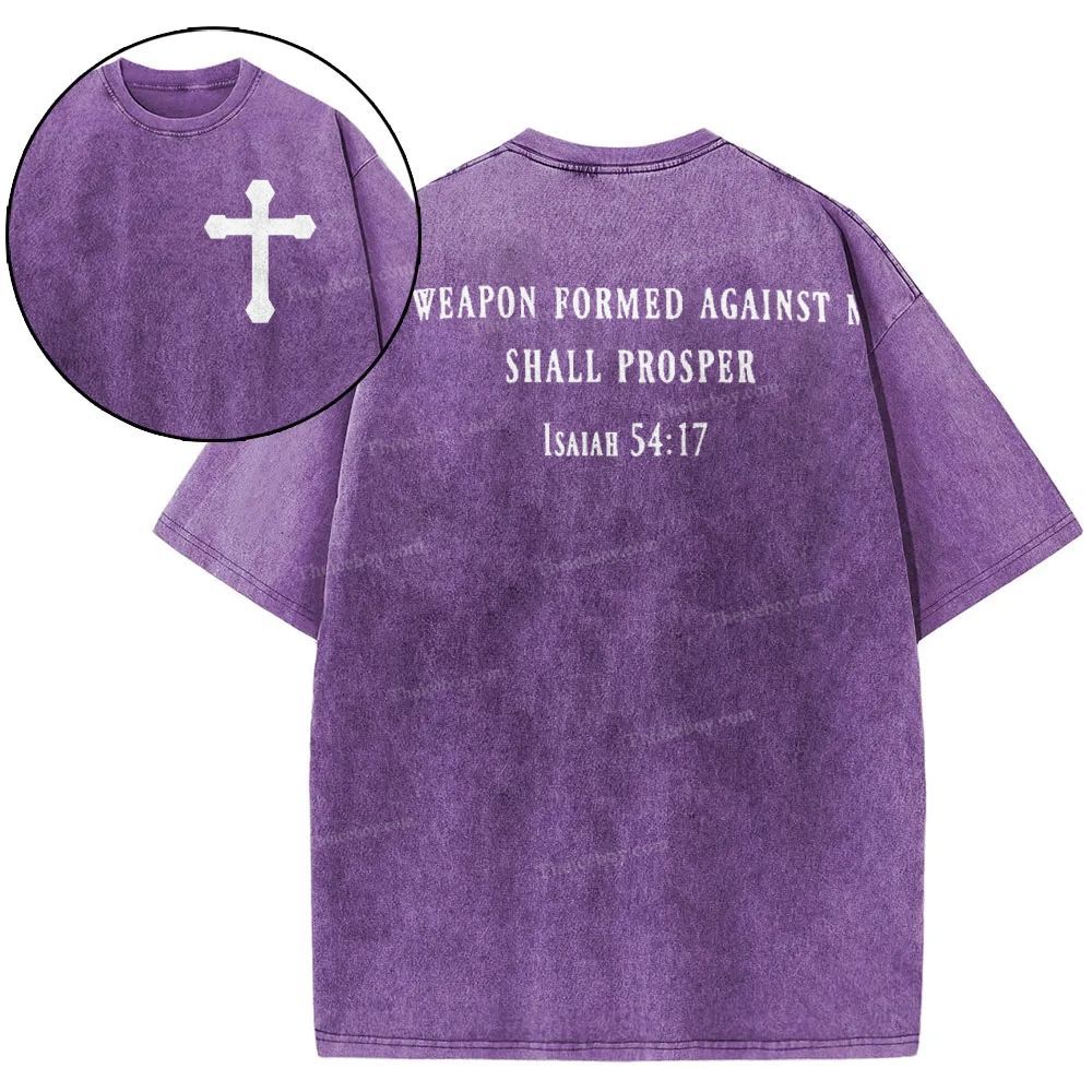 Weapon Formed Against Me Ahall Prosper Snowflake Vintage Washed T-Shirt