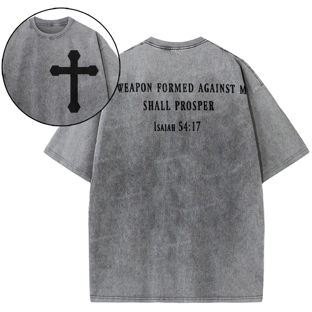 Weapon Formed Against Me Ahall Prosper Snowflake Vintage Washed T-Shirt