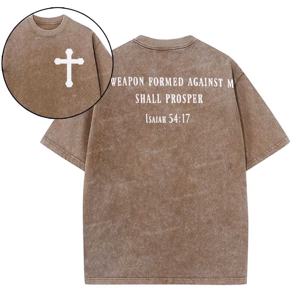 Weapon Formed Against Me Ahall Prosper Snowflake Vintage Washed T-Shirt