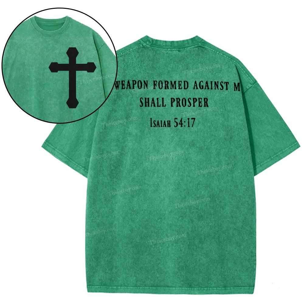 Weapon Formed Against Me Ahall Prosper Snowflake Vintage Washed T-Shirt