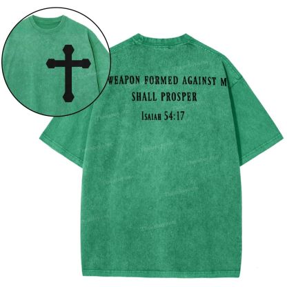 Weapon Formed Against Me Ahall Prosper Snowflake Vintage Washed T-Shirt