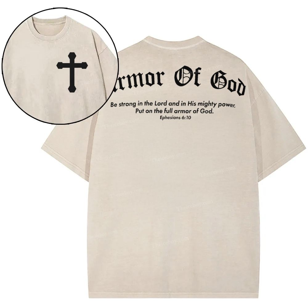 Armor Of God Snowflake Vintage Washed T-Shirt