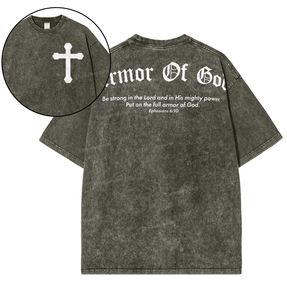 Armor Of God Snowflake Vintage Washed T-Shirt