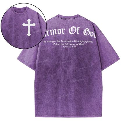 Armor Of God Snowflake Vintage Washed T-Shirt